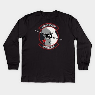 F/A-18 Hornet Aggressor Kids Long Sleeve T-Shirt